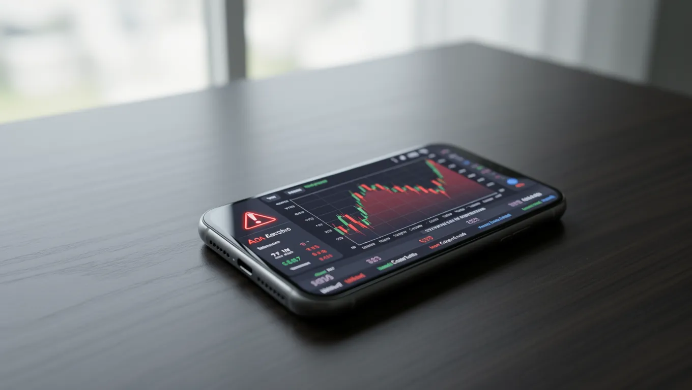 Smartphone displaying warning signs of predatory lending in digital markets